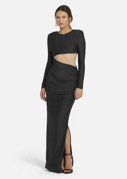 Nicowa Cut Out Evening Dress - OCAWI in BLACKarticle number NC9A24011019E-002 Bis zu 50% Rabatt