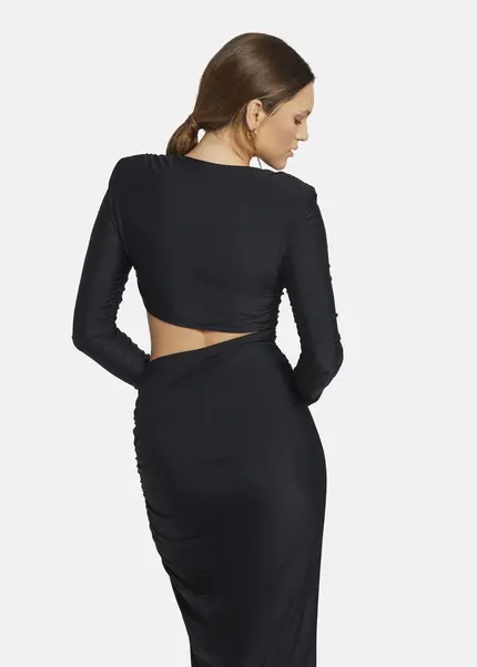 Nicowa Cut Out Evening Dress - OCAWI in BLACKarticle number NC9A24011019E-002 Bis zu 50% Rabatt