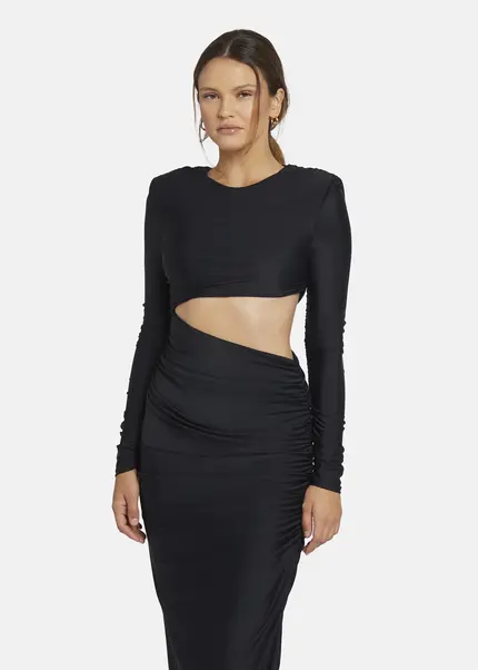Nicowa Cut Out Evening Dress - OCAWI in BLACKarticle number NC9A24011019E-002 Bis zu 50% Rabatt
