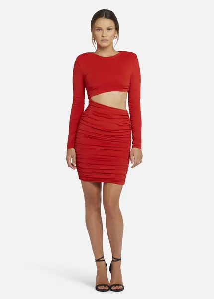 Nicowa Draped Mini Dress - OCAWI MINI in REDarticle number NC9A24012014E-014 Bis zu 65% Rabatt
