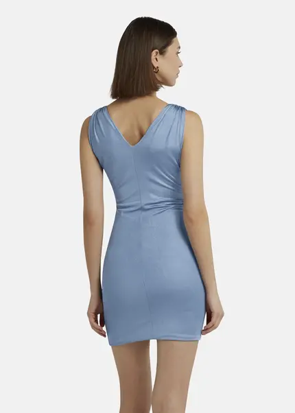 Nicowa Mini dress in glossy jersey - MICARO in Bluearticle number NC9A1400625E-025 Sonderangebot der Fabrik