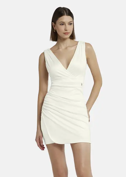 Nicowa Mini dress in glossy jersey - MICARO in Whitearticle number NC9A1400711E-004 Vierteljährliche Förderung