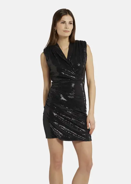 Nicowa Mini dress with shoulder pads - NOCIWA in Blackarticle number NC9A1401019E-088 Nur noch ein Tag übrig