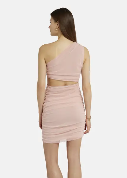 Nicowa Asymmetrical mini dress in mesh - AWITO in Rosaarticle number NC9A1401424E-137 Riesige Rabatte