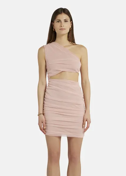 Nicowa Asymmetrical mini dress in mesh - AWITO in Rosaarticle number NC9A1401424E-137 Riesige Rabatte