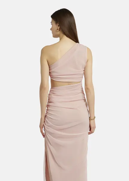 Nicowa Asymmetrical mesh dress - AWITO MAXI in Rosaarticle number NC9A1401224E-137 Clearance-Verkauf