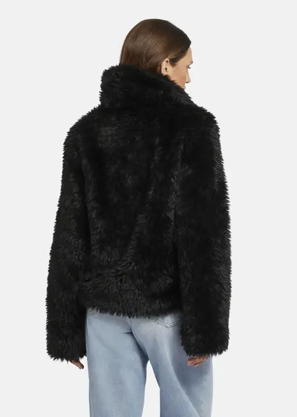 Nicowa Eco-shearling jacket - FANIWO in BLACKarticle number NC9A22906019E-002 Kostenloser Versand international