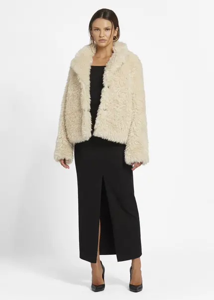 Nicowa Eco-shearling jacket - FANIWO in CREAMarticle number NC9A22906012E-072 Fabrikladen