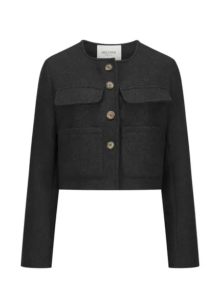Nicowa Wool jacket with pockets - LANEVIA in ANTHRACITEarticle number NC9A22803038E-007 Begrenzt auf 3 Tage