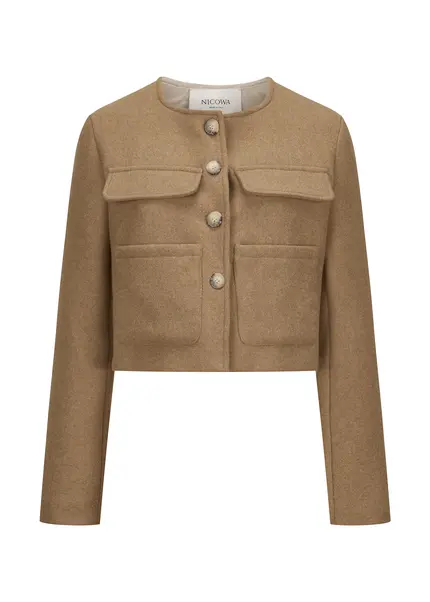 Nicowa Wool jacket with pockets - LANEVIA in BEIGEarticle number NC9A22803010E-138 Speichern exportieren