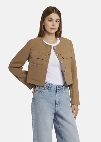 Nicowa Wool jacket with pockets - LANEVIA in BEIGEarticle number NC9A22803010E-138 Speichern exportieren