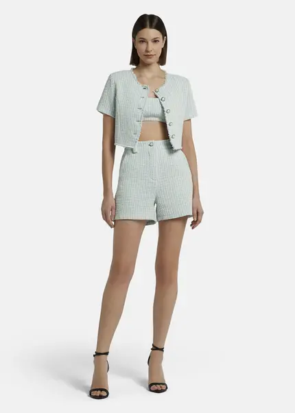 Nicowa Cropped Bouclé blazer - BIANCIWO in LIGHT BLUEarticle number NC9A12605025E-025 Outlet