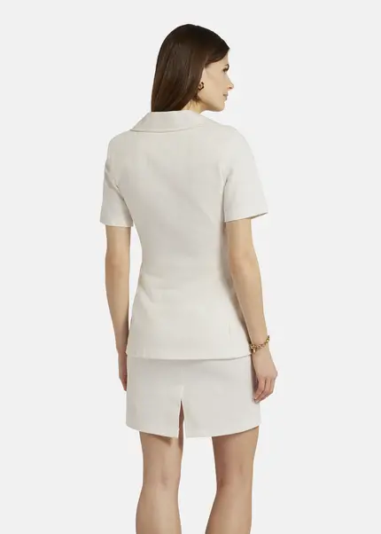 Nicowa Short sleeved blazer - RILAWA in WHITEarticle number NC9A12401011E-004 Auslauf