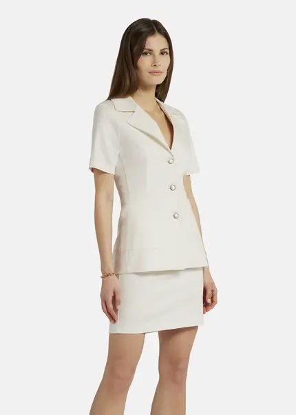 Nicowa Short sleeved blazer - RILAWA in WHITEarticle number NC9A12401011E-004 Auslauf