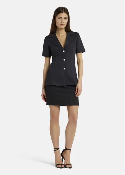 Nicowa Short sleeved blazer - RILAWA in BLACKarticle number NC9A12401019E-002 Verkauf