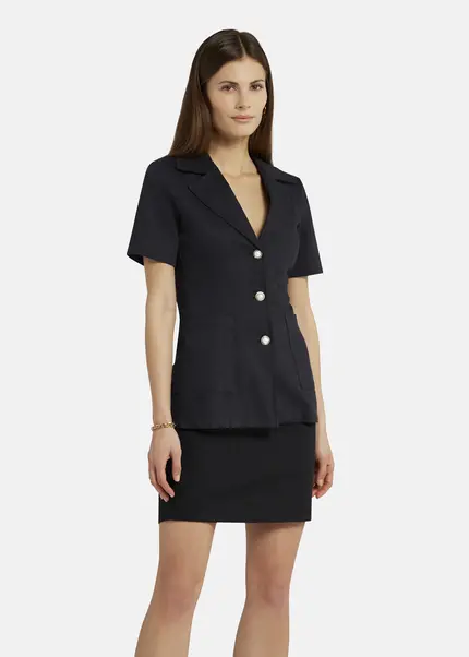 Nicowa Short sleeved blazer - RILAWA in BLACKarticle number NC9A12401019E-002 Verkauf