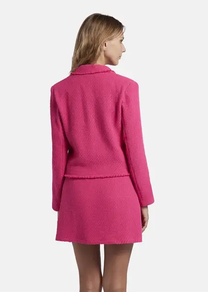 Nicowa Cropped blazer in bouclé - BAGIWO in PINKarticle number NC7A32001044E-139 im Angebot