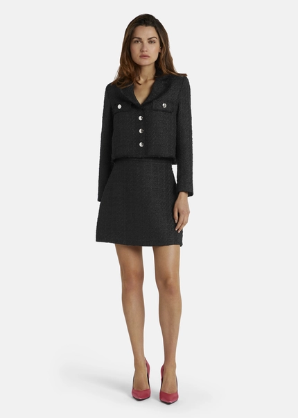 Nicowa Cropped blazer in bouclé - BAGIWO in BLACKarticle number NC7A32002019E-002 Schlussverkauf
