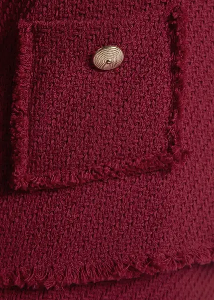 Nicowa Cropped blazer made of bouclé BAGIWO in dark berryarticle number NC8A22505034E-011 Günstiger Verkauf