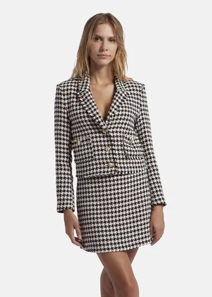 Nicowa Cropped blazer made of bouclé BAGIWO in BLACK MULTICOLORarticle number NC8A22505019E-002 Fabrikverkauf