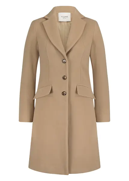 Nicowa Wool coat with faux flap pockets – KAMOWA in CAMELarticle number NC5A52004022E-101 Fabrikpreis