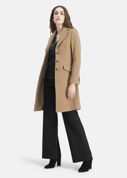 Nicowa Wool coat with faux flap pockets – KAMOWA in CAMELarticle number NC5A52004022E-101 Fabrikpreis