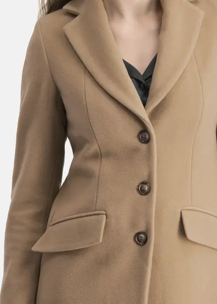 Nicowa Wool coat with faux flap pockets – KAMOWA in CAMELarticle number NC5A52004022E-101 Fabrikpreis