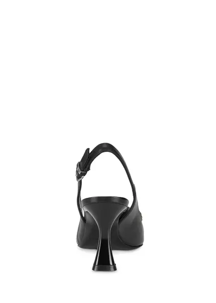 Nicowa Flower-adorned slingback pumps FLONAWIA in BLACKarticle number NC9A12702019E-002 Großer Ausverkauf