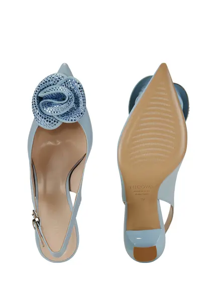 Nicowa Flower-adorned slingback pumps FLONAWIA in LIGHT BLUEarticle number NC9A12702025E-025 Flash Sale
