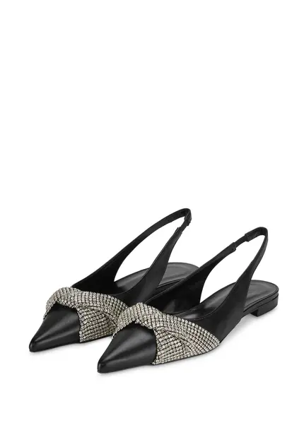 Nicowa Slingback ballerinas with crystal appliqué CRISOLI in BLACKarticle number NC9A12704019E-002 Begrenztes Angebot
