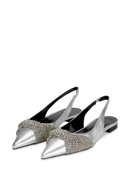Nicowa Slingback ballerinas with crystal appliqué CRISOLI in SILVERarticle number NC9A12704031E-088 Online Shopping