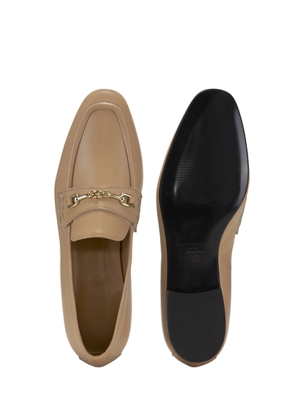 Nicowa Classic loafer with metal application MOCASO in BEIGEarticle number NC8A21503010E-138 Osterangebot