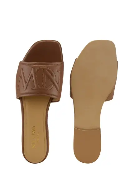 Nicowa Monogram slide sandals - LAUREWI NCW in Brownarticle number NC8A18003027E-151 Online Outlet