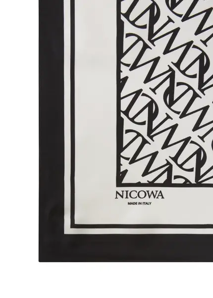 Nicowa NCW silk scarf AURONA in BLACKarticle number NC7A29001019E-002 Kostenlose Rückgabe