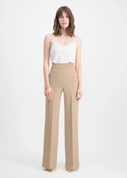Nicowa Twill Marlene trousers - COREANA in beigearticle number NC8A22002022E-138 Bis zu 60% Rabatt