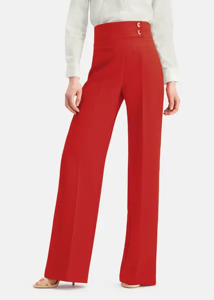 Nicowa Timeless Marlene trousers with creases - COREANA in REDarticle number NC6A12008014E-047 Nur für heute