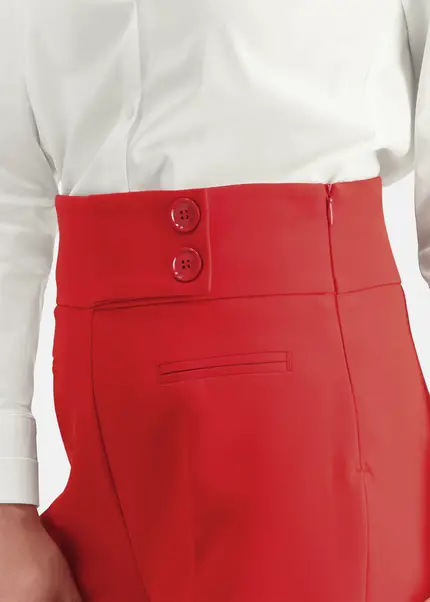 Nicowa Timeless Marlene trousers with creases - COREANA in REDarticle number NC6A12008014E-047 Nur für heute