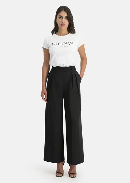 Nicowa Plain pleated trousers - RONICA in BLACKarticle number NC7A12038019E-002 Super Rabatt