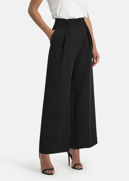 Nicowa Plain pleated trousers - RONICA in BLACKarticle number NC7A12038019E-002 Super Rabatt