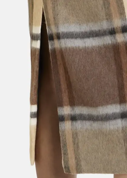 Nicowa Checked midi skirt LANOWA with wool in BROWNarticle number NC7A24004017E-151 Riesige Rabatte
