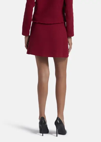 Nicowa Simple mini skirt made of bouclé LANITO in dark berryarticle number NC8A22502034E-011 50% Rabatt mit kostenlosem Versand
