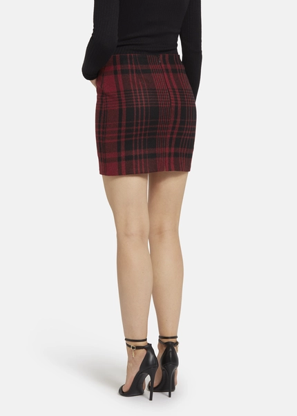 Nicowa Checked mini skirt with wool - LANINO in REDarticle number NC8A22016014E-047 Begrenzt auf 3 Tage