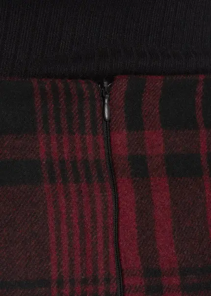 Nicowa Checked mini skirt with wool - LANINO in REDarticle number NC8A22016014E-047 Begrenzt auf 3 Tage