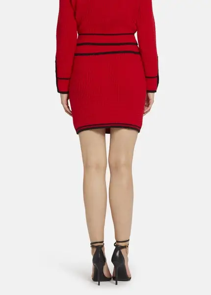 Nicowa Mini knit skirt - ANELIWO in REDarticle number NC8A22103014E-014 Black Friday Preise