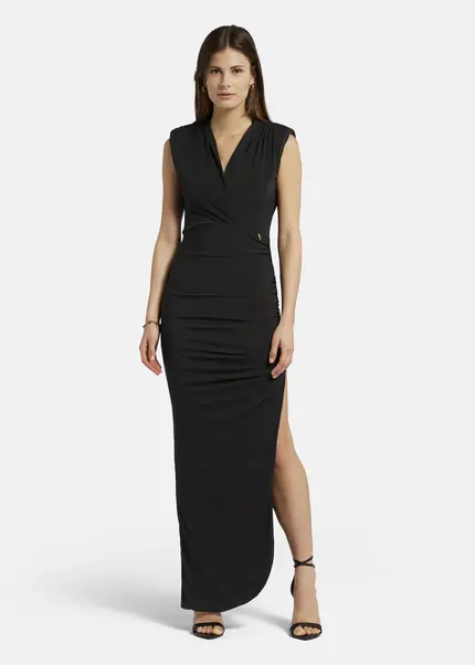 Nicowa Draped maxi dress in jersey - MICATE in BLACKarticle number NC9A1401519E-002 Rabatte dieses Monats