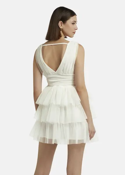 Nicowa Tulle mini dress - STELLOWA in whitearticle number NC9A1400411E-004 Angebote