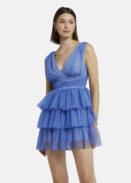 Nicowa Tulle mini dress - STELLOWA in bluearticle number NC9A1400325E-025 Hotsell