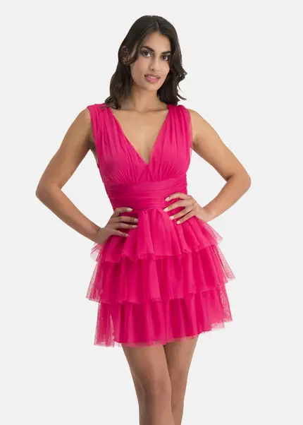 Nicowa Tulle mini dress - STELLOWA in PINKarticle number NC7A12030044E-139 Schlussverkauf