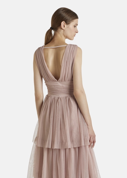 Nicowa Tulle maxi dress BALINO in BEIGEarticle number NC7A12027032E-138 Meist gekauft