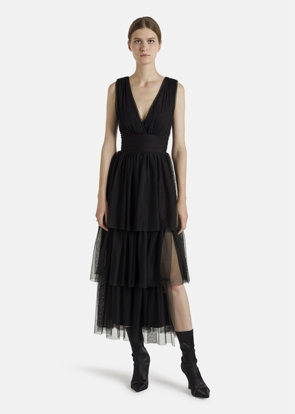 Nicowa Tulle maxi dress BALINO in BLACKarticle number NC7A12026019E-002 Blitzverkäufe